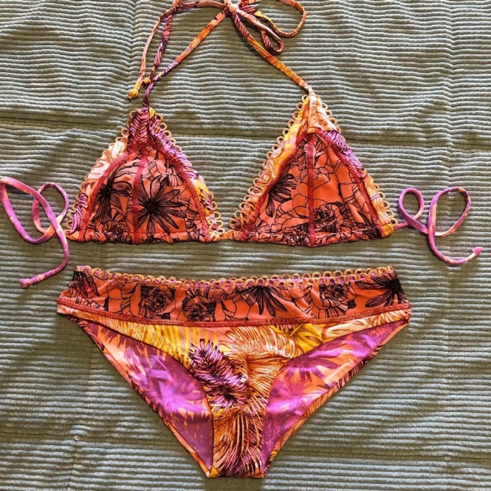 Maaji x Tone It Up pink bikini L/XL